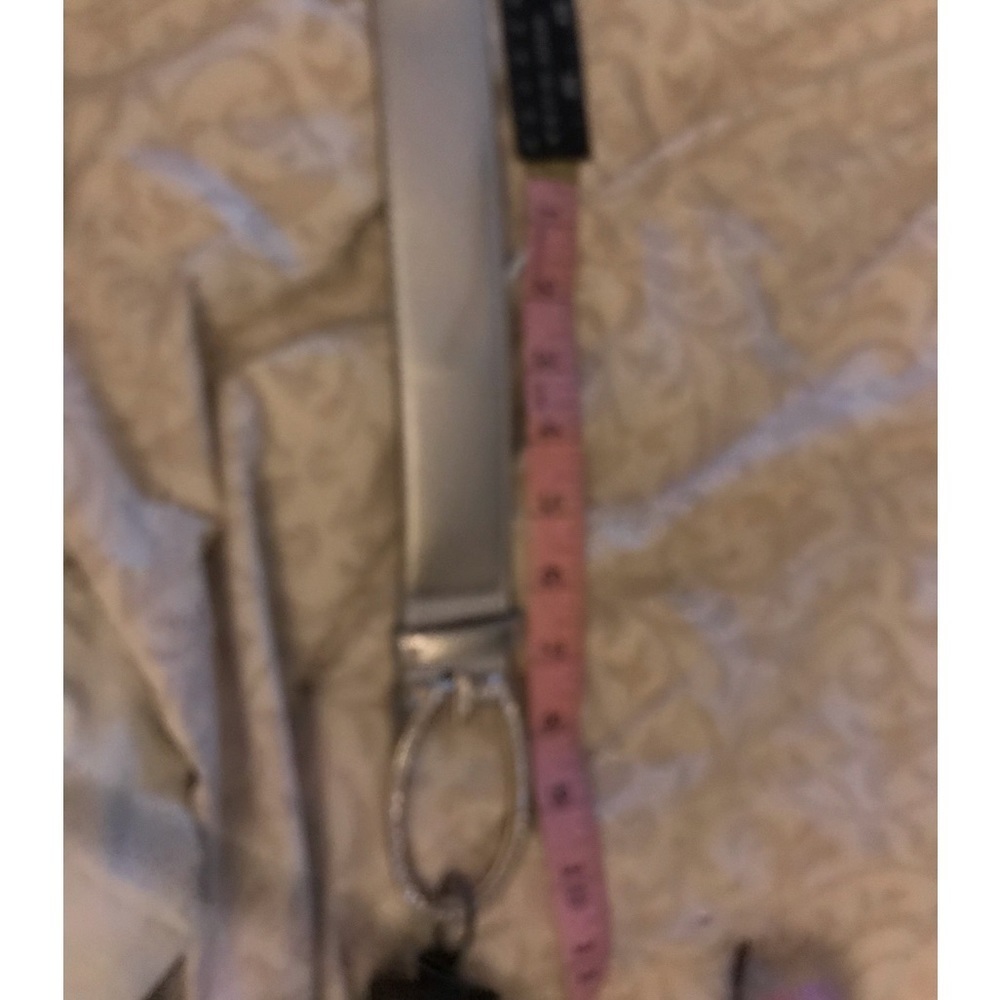 Guess silver adjustable belt w/ rhinestone available in other colors NWT - Picture 3 of 8
